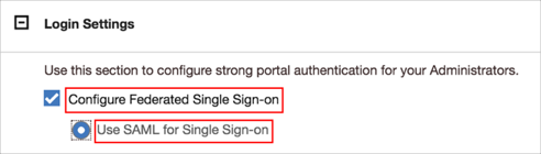 IBM Maas360 Single Sign On (sso) login settings